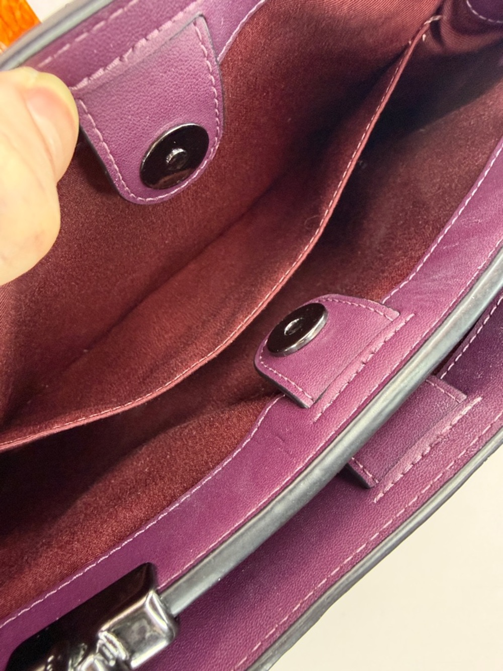 π₯COACH - Lane Mixed Leather Carryall - Boysenberry - 79U479 - Picture 12 of 12